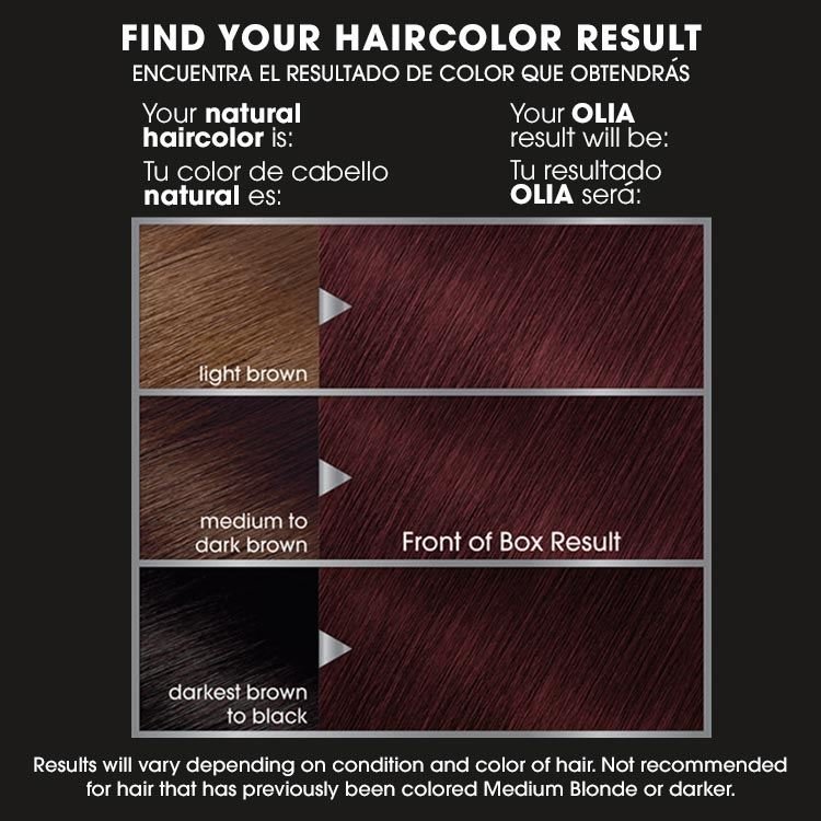 Olia 3.60 darkest red rose before after swatch